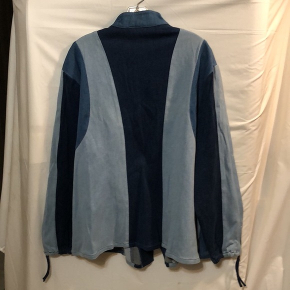 DG2 Diane Gilman Plus Size 2X Patchwork Denim Jacket - Picture 2 of 6